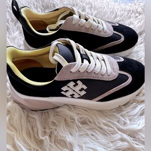 Tory Burch Black and Cream Sneakers